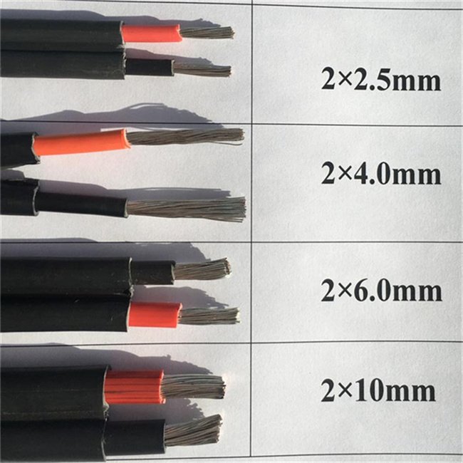 Dual Core TUV Solar PV DC Cable 4mm2 6mm2 10mm2