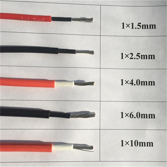 TUV PV 1500V DC PV1-F Solar Cable 4mm2 6mm2